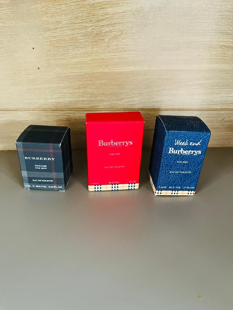 Burberry heren mini set 3 x 5 ml verleidelijk cadeautje, Ophalen of Verzenden, Nieuw