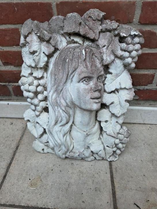Oude betonnen muurfresco, Tuin en Terras, Ophalen of Verzenden, Gebruikt