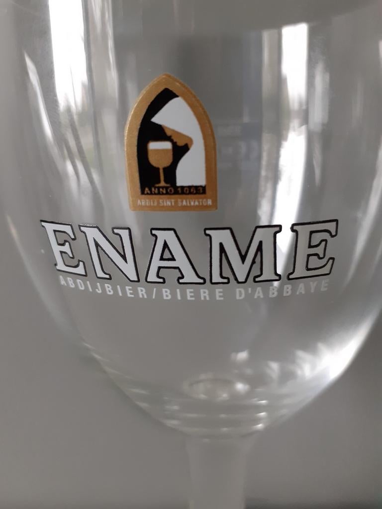 2 ename bierglazen (verschillende), Verzamelen, Ophalen of Verzenden, Zo goed als nieuw