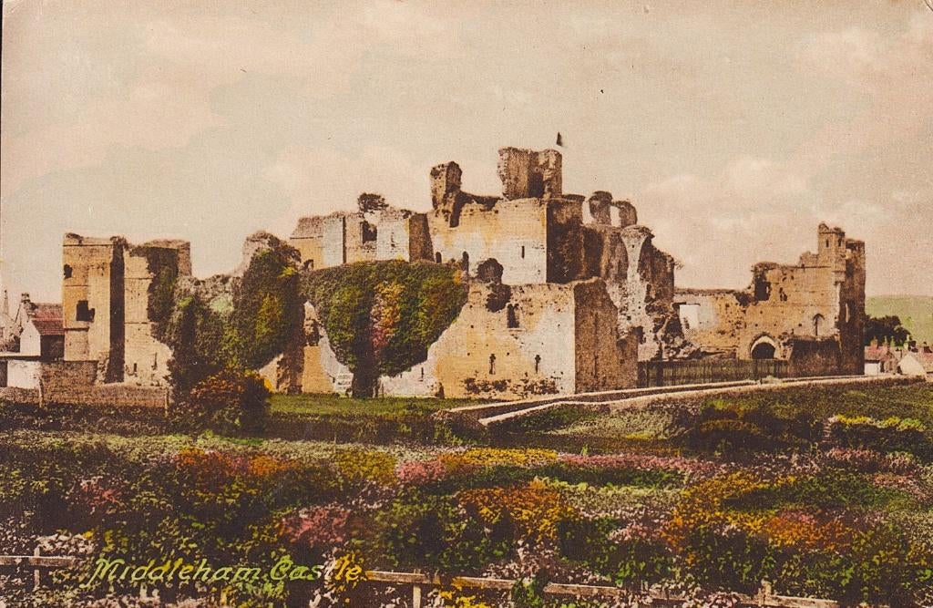 ENGELAND - Middleham Castle [Castle Hill], Verzamelen, Verzenden, Ongelopen, Engeland