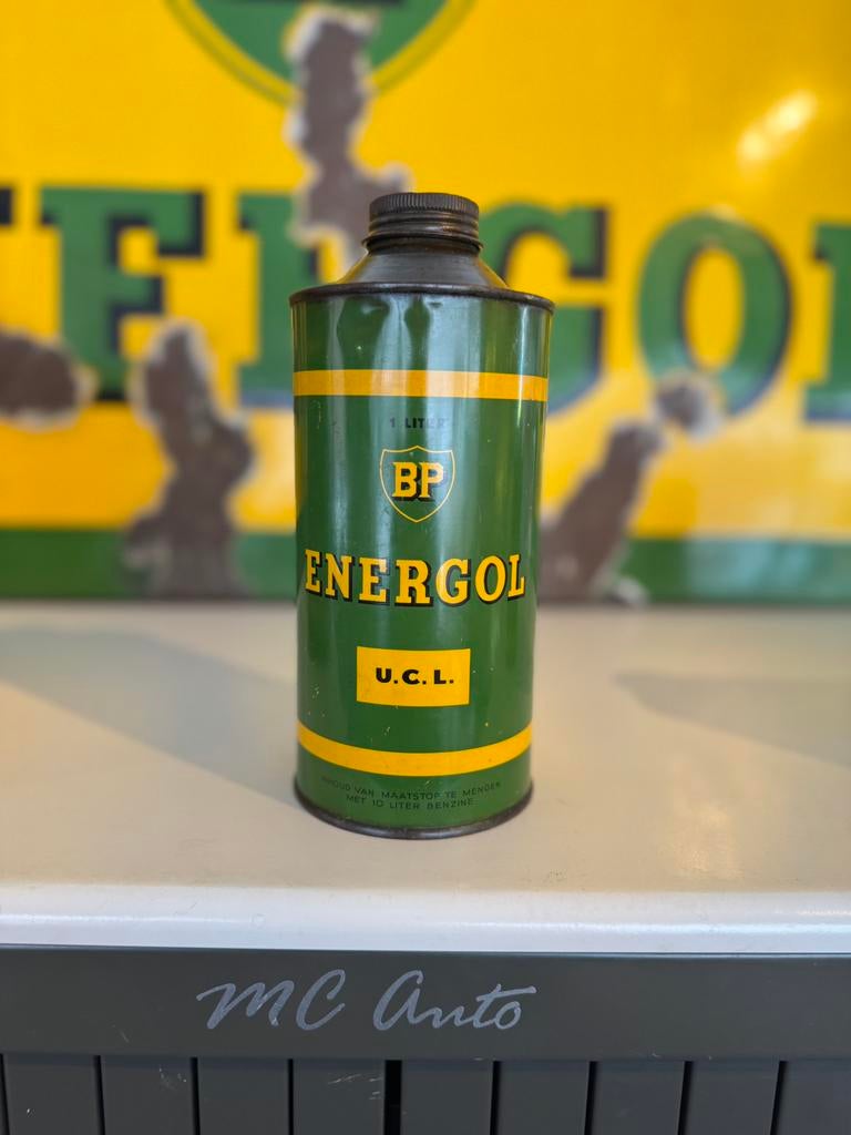 BP Energol oud olie blik, Verzamelen, Ophalen of Verzenden, Gebruikt, Gebruiksvoorwerp