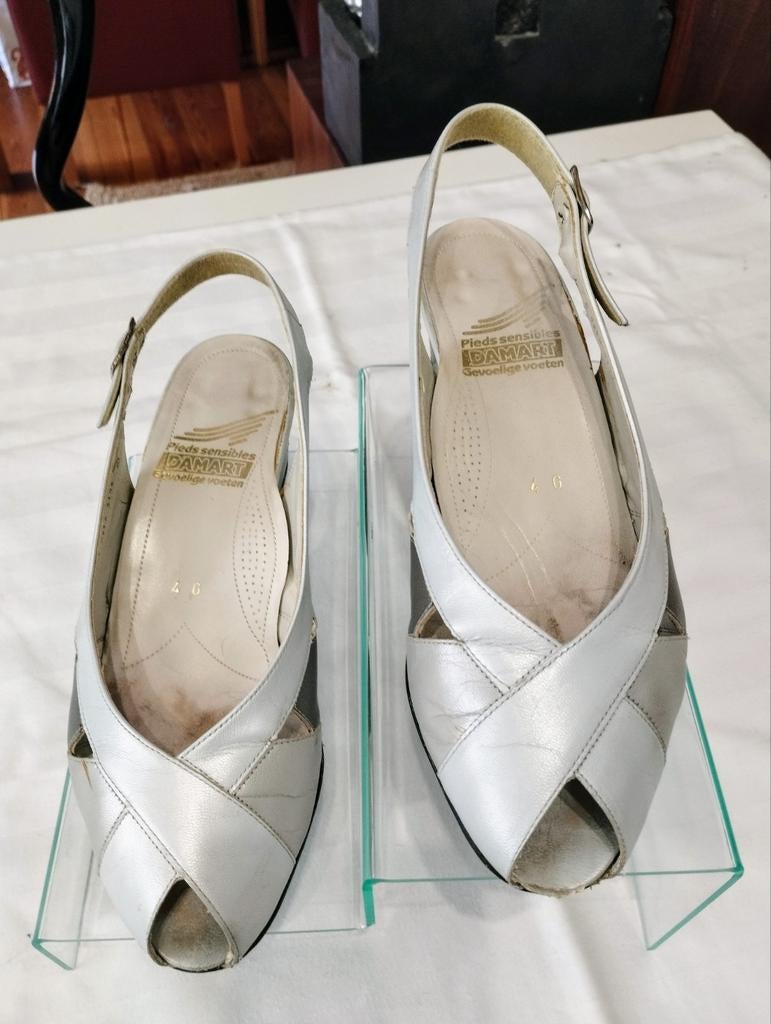 Sandales DAMART en gris clair taille 37, Enlèvement, Comme neuf, Gris