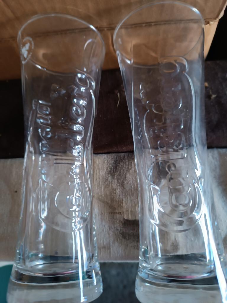 A vendre 2 verres Carlsberg, Enlèvement, Utilisé, Verre à bière