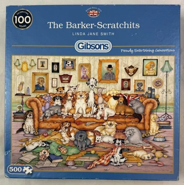 Gibsons 500 st The Barker Scratchits Linda Jane Smith puzzel, Verzenden, 500 t/m 1500 stukjes, Zo goed als nieuw, Legpuzzel