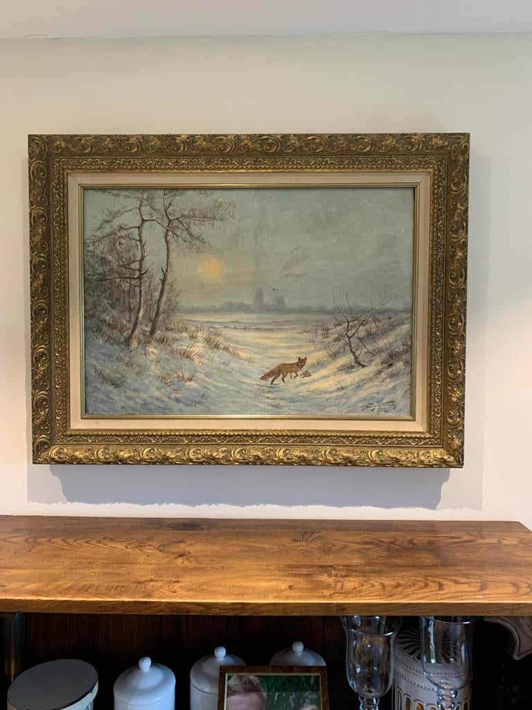 Schilderij van Franz De Vaddere 1912   90x68cm, Antiek en Kunst, Ophalen
