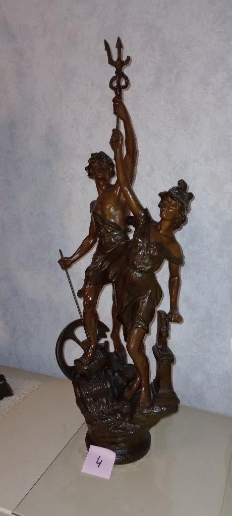 Antiek beeld figuur in zamac nr 4, Antiek en Kunst, Ophalen of Verzenden