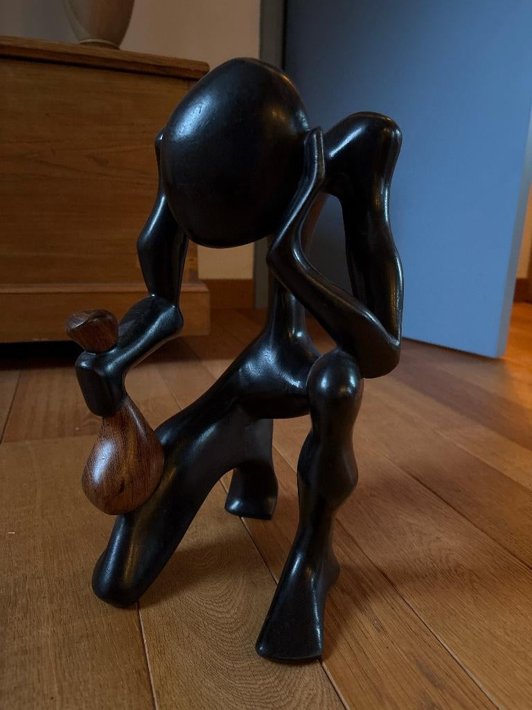 Sculpture - bois massif - 38 cm, Antiquités & Art, Enlèvement