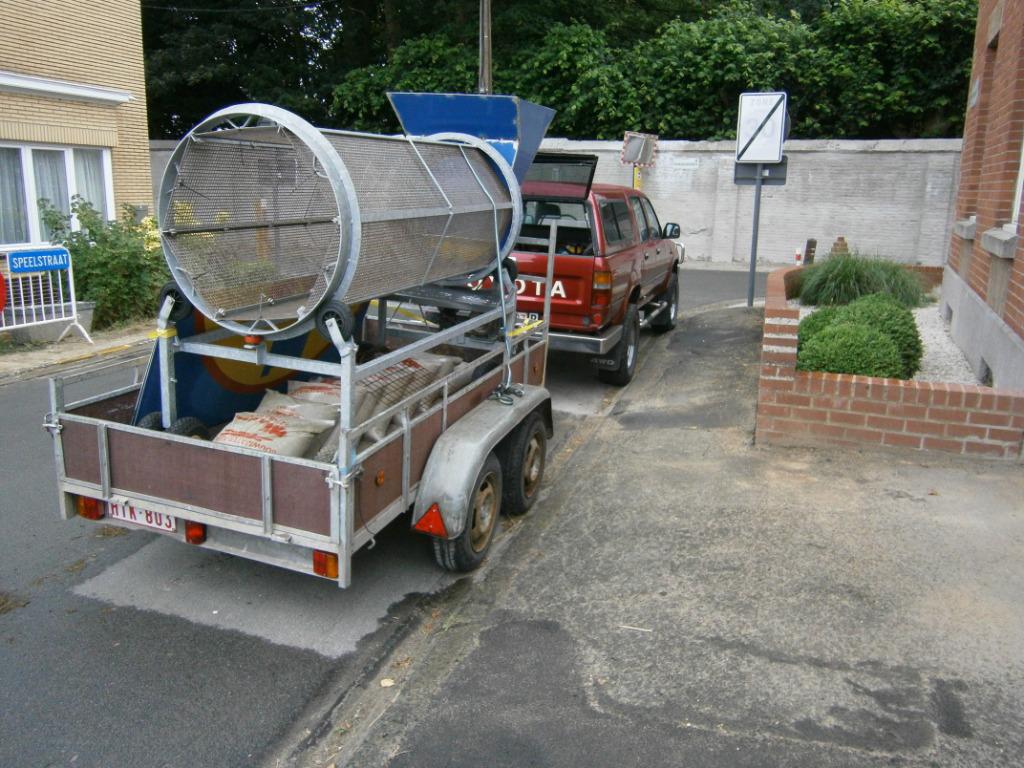 trommelzeef, Ophalen