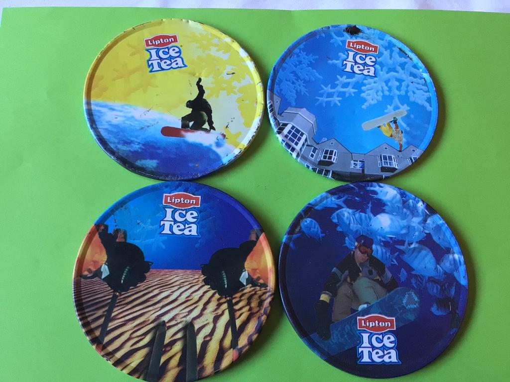 4 sous-verres à thé glacé rétro pour verres, Enlèvement ou Envoi