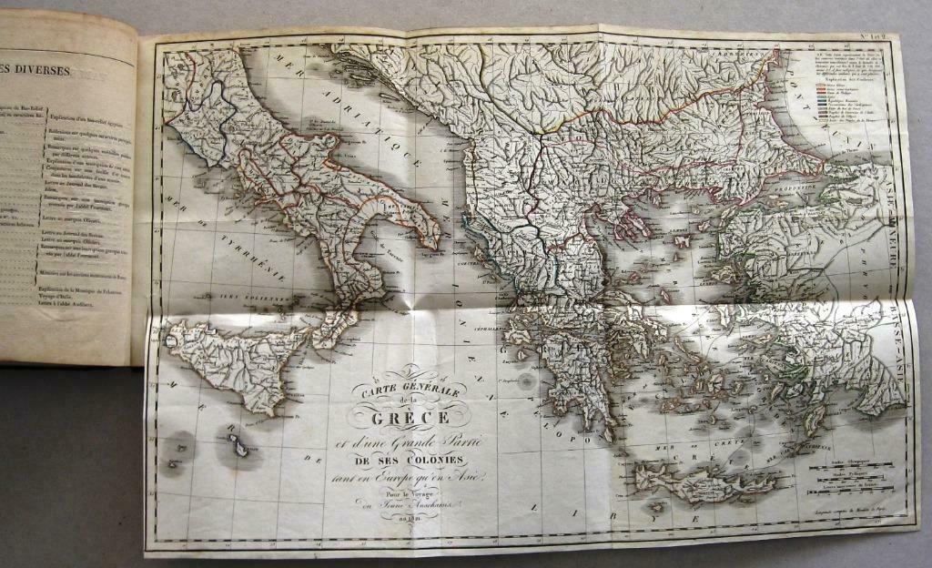 Atlas (1822) des oeuvres complètes de J.J. Barthelemy, Antiquités & Art, Antiquités | Livres & Manuscrits, Enlèvement ou Envoi