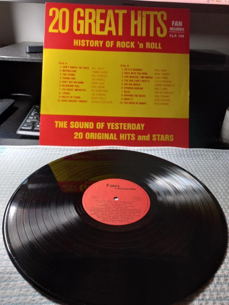 20 Great Hits - History Of Rock 'n Roll Volume 2 - LP Mint, Ophalen of Verzenden, Zo goed als nieuw, 12 inch, Rock-'n-Roll