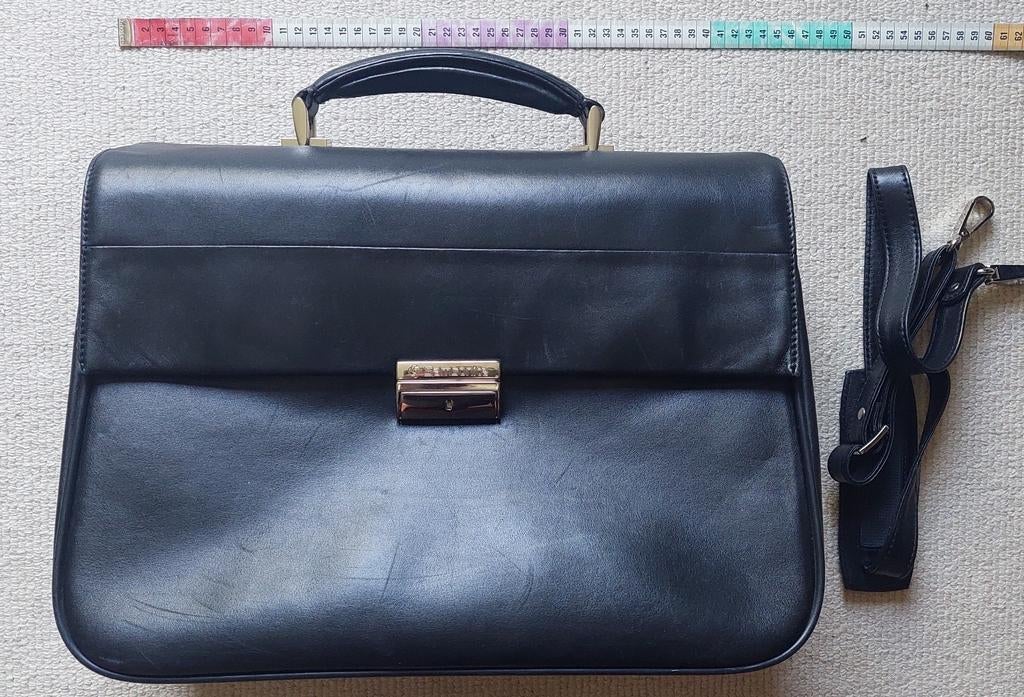 Samsonite malette en cuir noir, Utilisé