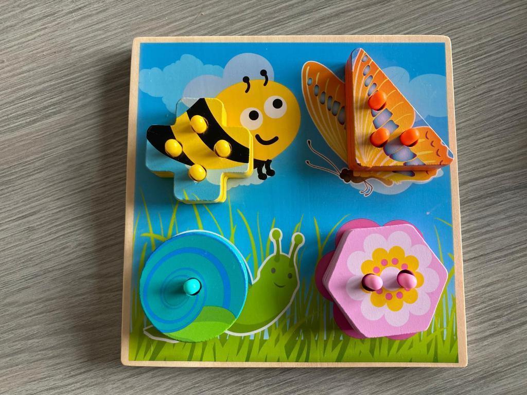 Houten stapelspel, vanaf 2 jaar. Rookvrij. Perfecte staat, Ophalen of Verzenden