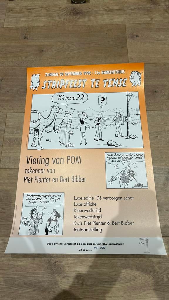 Pom piet pienter en bert bibber luxe affiche genummerd 1998, Enlèvement ou Envoi, Neuf