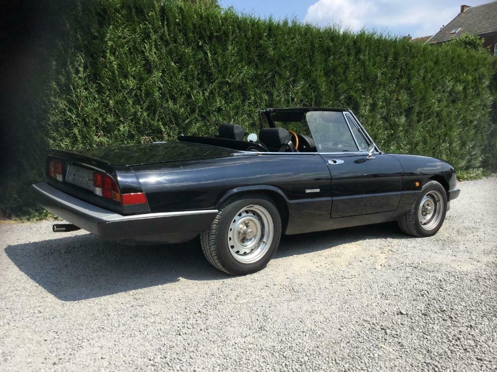 Alfa Romeo Spyder 1988, Auto's, 1998 cc, Cabriolet, Spider, Zwart
