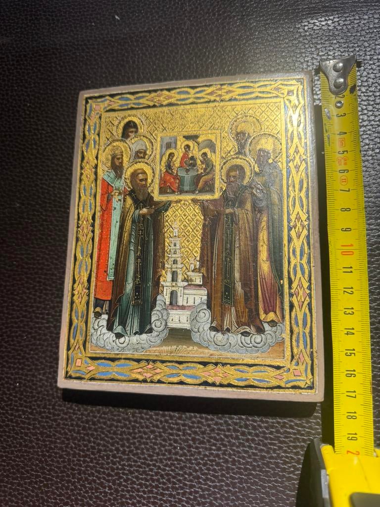 antiek Russisch-orthodox icoon., Ophalen, Gebruikt