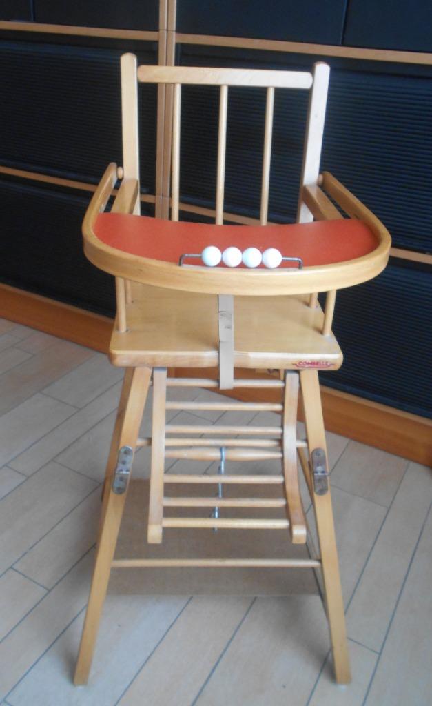 CHAISE BEBE EN BOIS 2 EN 1, Enlèvement, Utilisé, Chaise pliante