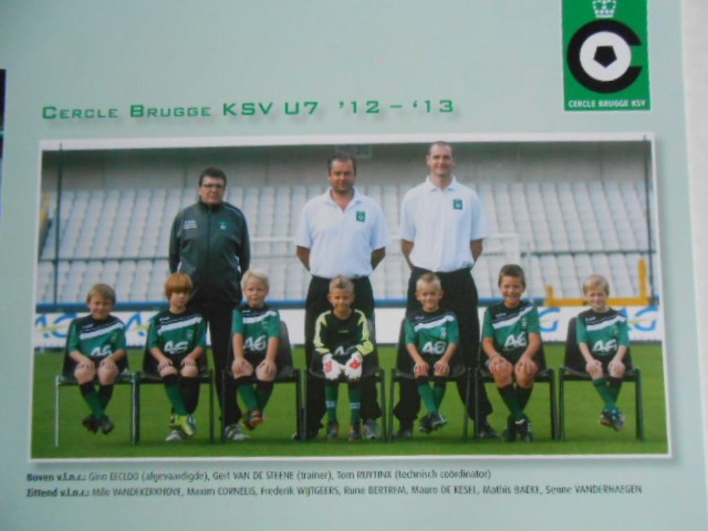 poster foto Cercle Brugge KSV "U7" 2012 - 2013 met namen, Ophalen of Verzenden, Nieuw, Poster, Plaatje of Sticker