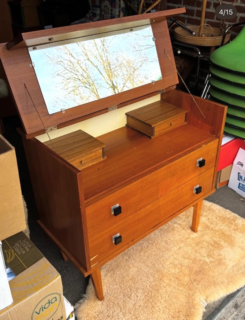 Wandkast, commode, ladekast, make-up kast, Ophalen, Teakhout