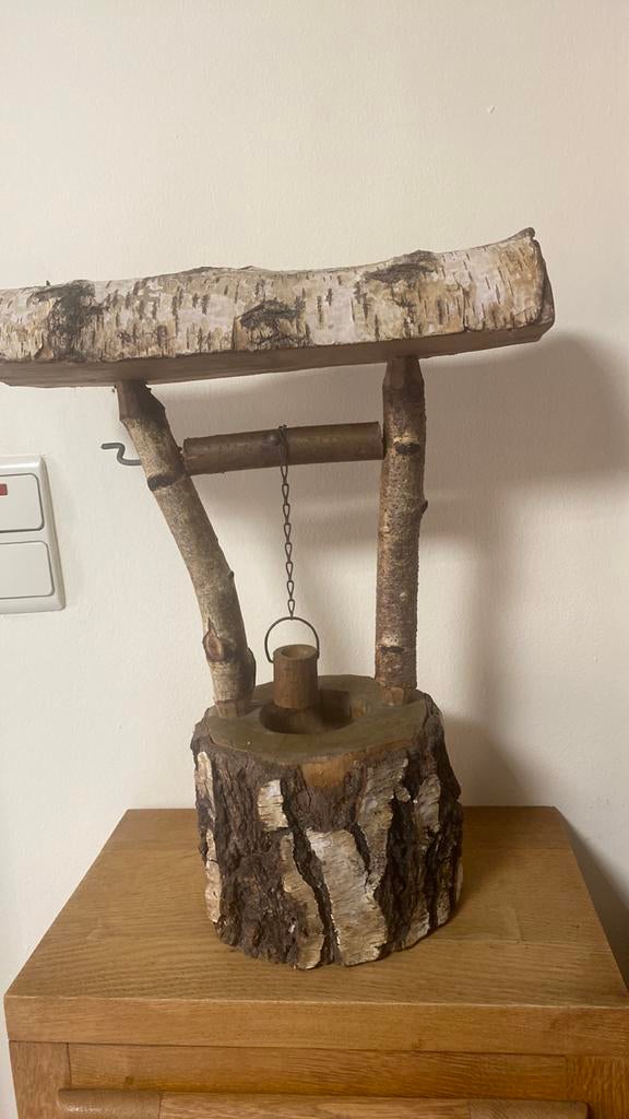 Oude houten put hoogte 46 cm