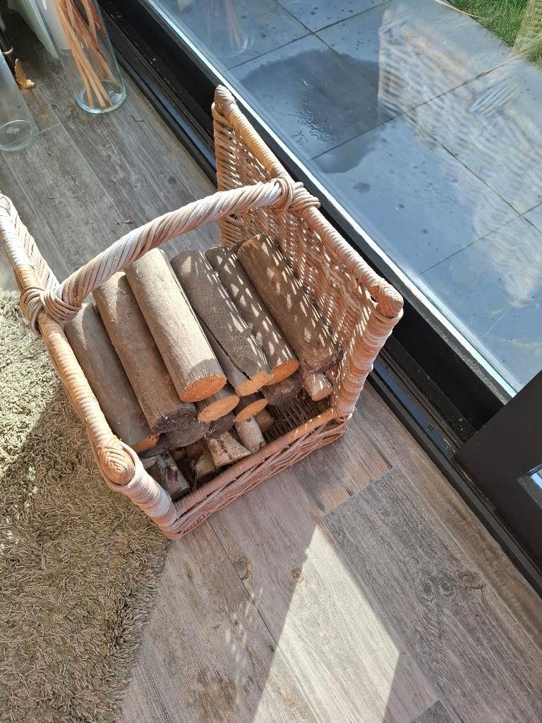Mand voor houtblokken, Ophalen, Mand, Zo goed als nieuw, Riet