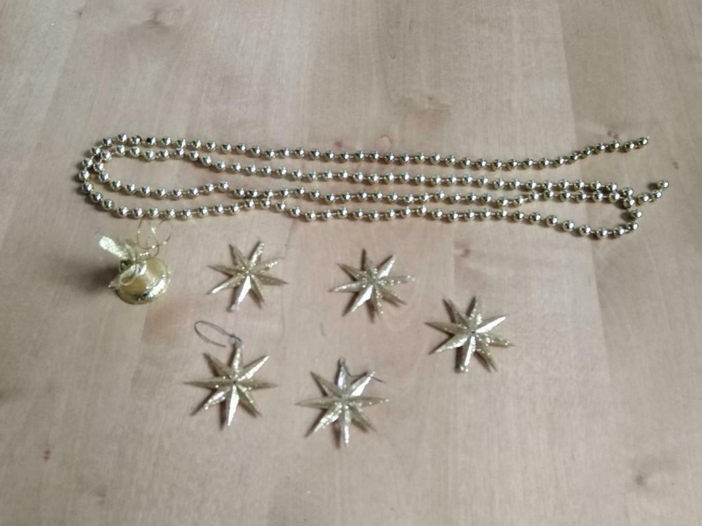 Goudkleurige decoratie, Diversen, Kerst, Ophalen of Verzenden, Zo goed als nieuw