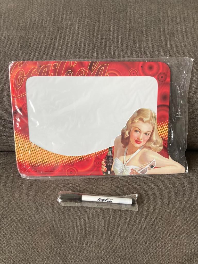Nieuw Coca-Cola whiteboard/memobord/tekenbord met stift, Verzamelen, Ophalen of Verzenden, Nieuw