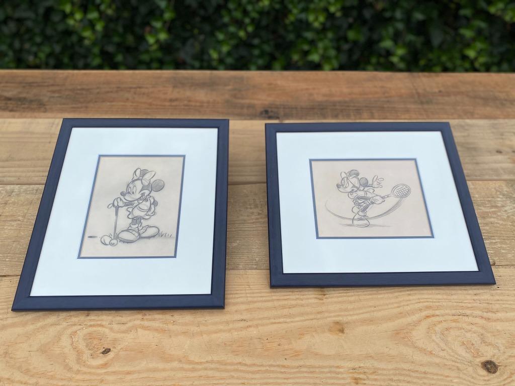 SET 2 potloodtekeningen MICKEY-MOUSE, Kinderen en Baby's, Kinderkamer | Inrichting en Decoratie, Zo goed als nieuw, Wanddecoratie