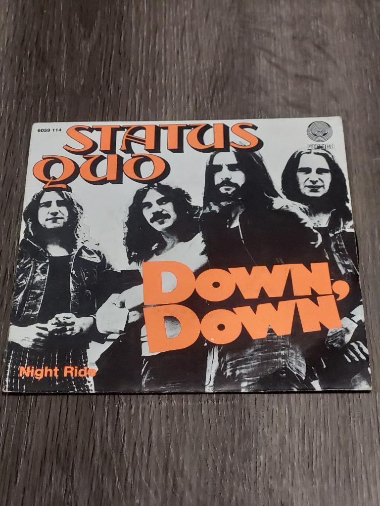 STATUS QUO down, down / night ride ROCK 45T, Cd's en Dvd's, Vinyl Singles, Ophalen of Verzenden, Gebruikt, Rock en Metal