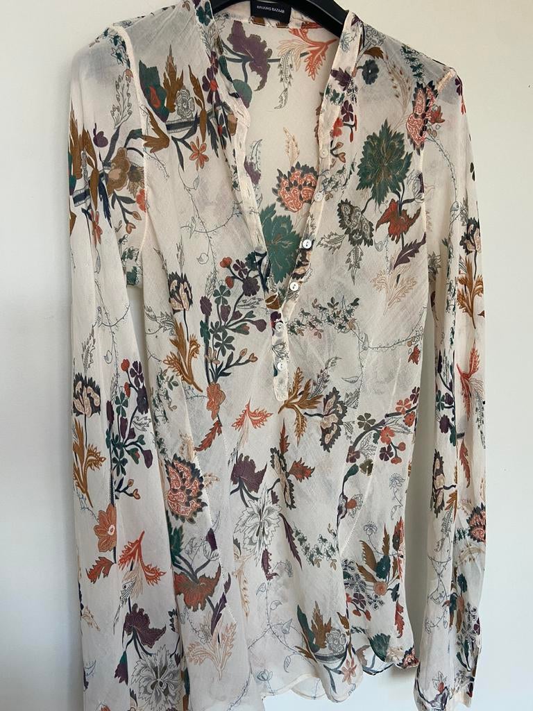 Blouse bruuns bazaar, Ophalen, Zo goed als nieuw, Maat 38/40 (M), Wit