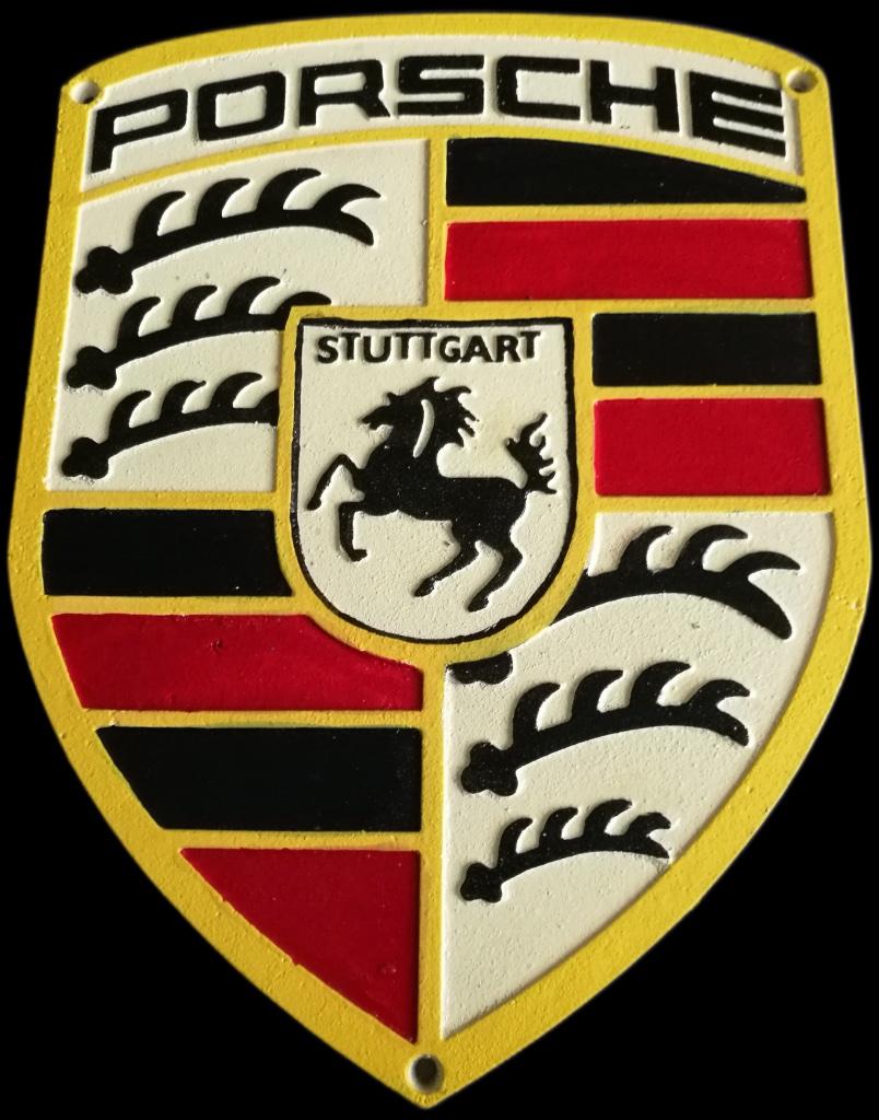 Porsche Schild Logo Bord Reclame Vettel Formule 1 Embleem, Enlèvement ou Envoi, Comme neuf