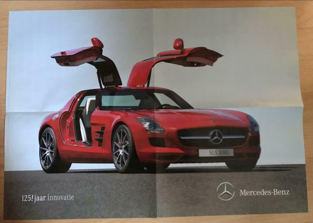 Affiche Mercedes-Benz SLS AMG et Roadster, Enlèvement ou Envoi