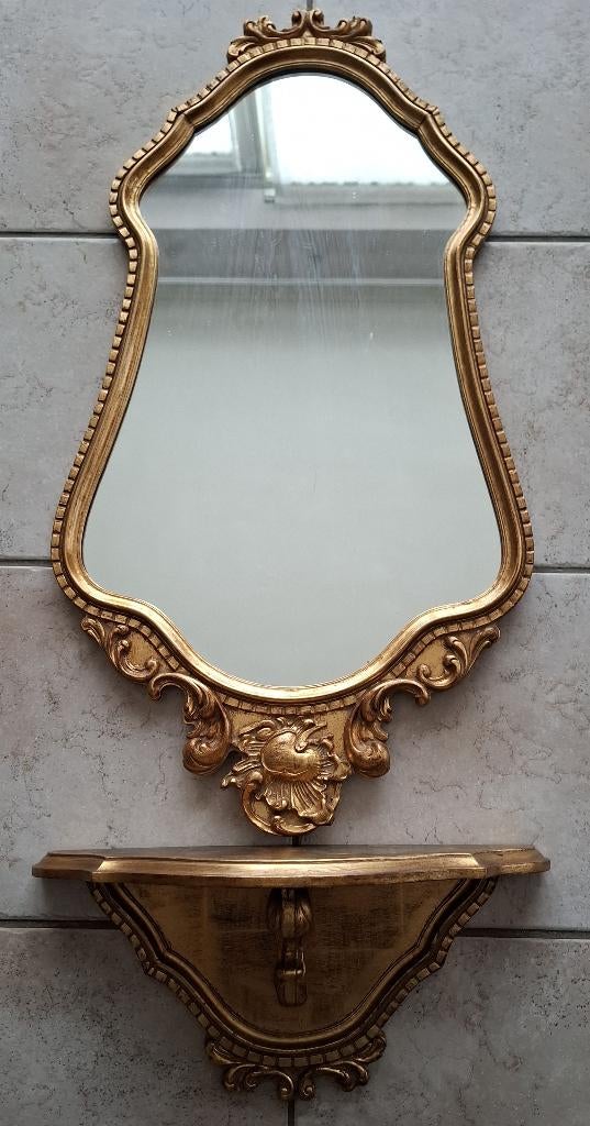 miroir de style baroque/rococo avec étagère, Enlèvement, Ovale, Moins de 50 cm, Moins de 100 cm