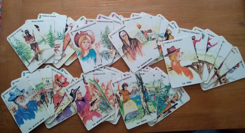 Jeu de quatuor vintage le far west en français, Enlèvement ou Envoi, Utilisé
