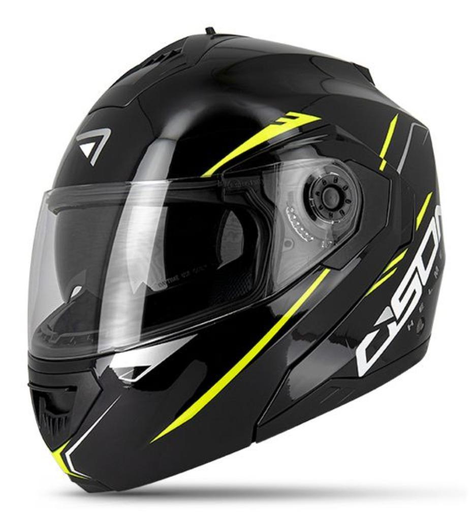Modulaire motorhelm mat zwart geel verkoopprijs 65 euro, Motoren, Kleding | Motorhelmen, Dames, Heren, Kinderen, M, Nieuw met kaartje