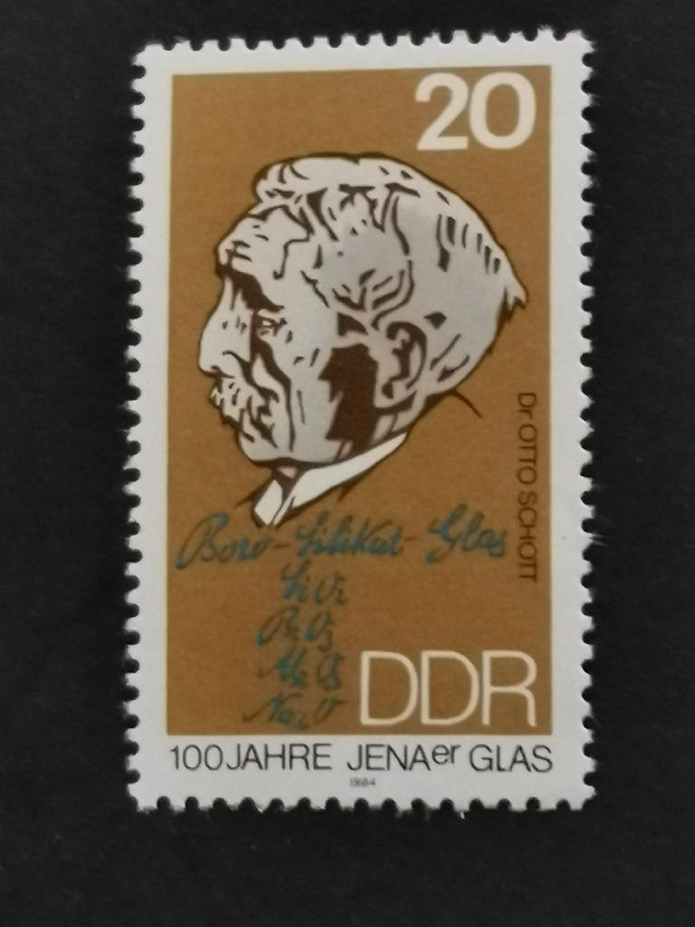 DDR 1984 - Otto Schott - uitvinder Jena Glas **, Ophalen of Verzenden, DDR, Postfris