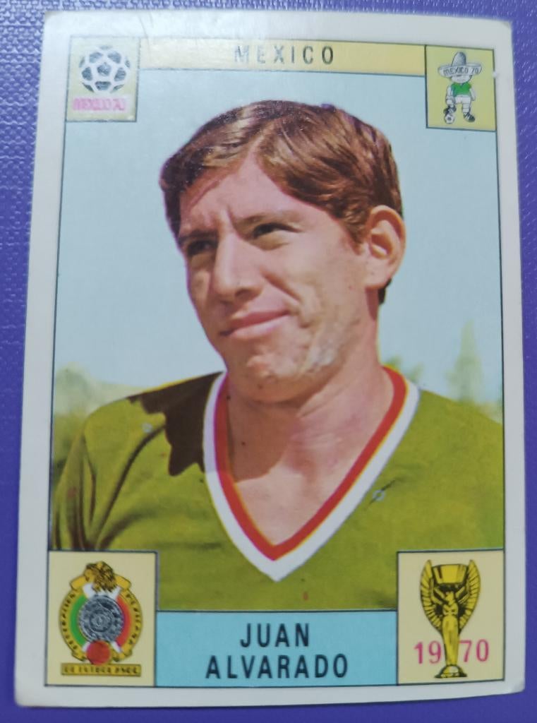 Carte Panini Coupe du monde de foot 1970, Mexique , ALVARADO, Envoi, Image