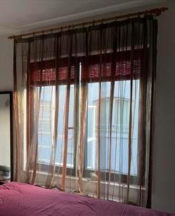 Transparant gordijn 200 cm x 390 cm, Huis en Inrichting, Ophalen of Verzenden, Gebruikt, 200 cm of meer, 200 cm of meer