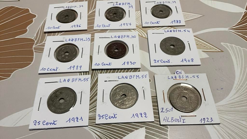 Anciennes pièces belges, Envoi, Belgique, Autres valeurs, Monnaie en vrac