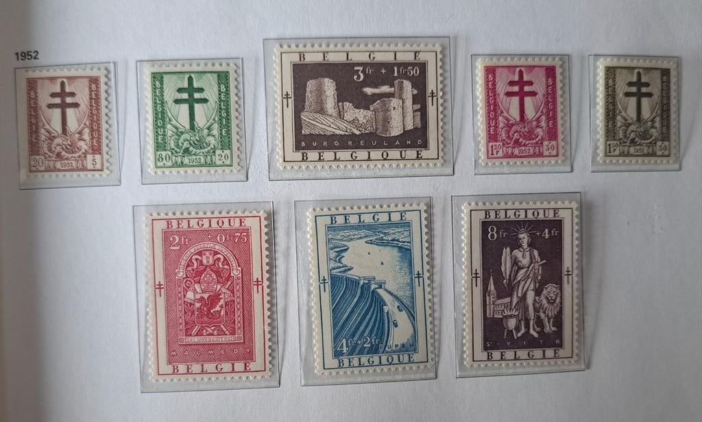 België OBP 900-907 ** 1952, Ophalen of Verzenden, Postfris, Postfris