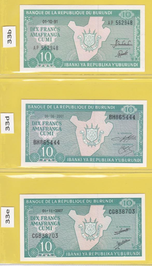 BURUNDI - LOT BILJETTEN (12 stuks), Timbres & Monnaies, Enlèvement ou Envoi, Burundi, Série
