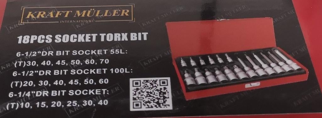 Set de 18 douilles KraftMüller, Ophalen, Nieuw