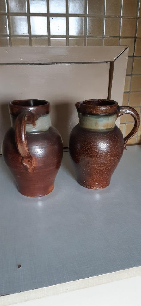 lot 2 pots terre cuite 21 cm de haut, Antiquités & Art, Enlèvement