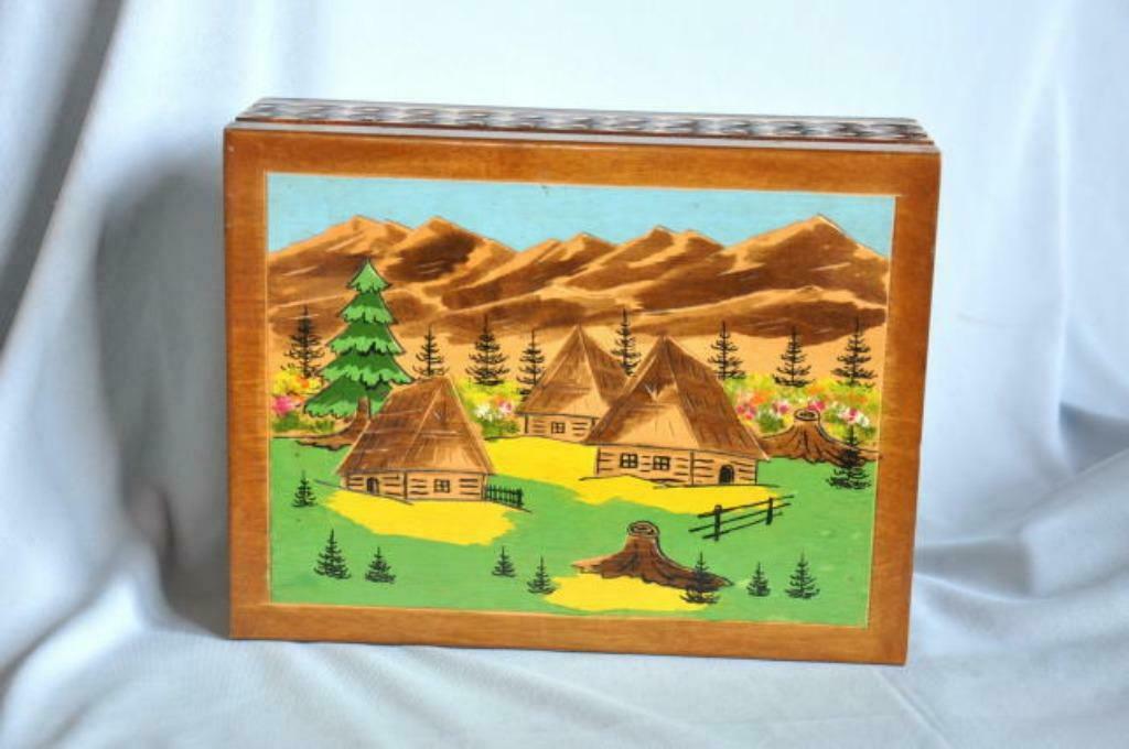 §boite en bois décor chalet, Enlèvement ou Envoi