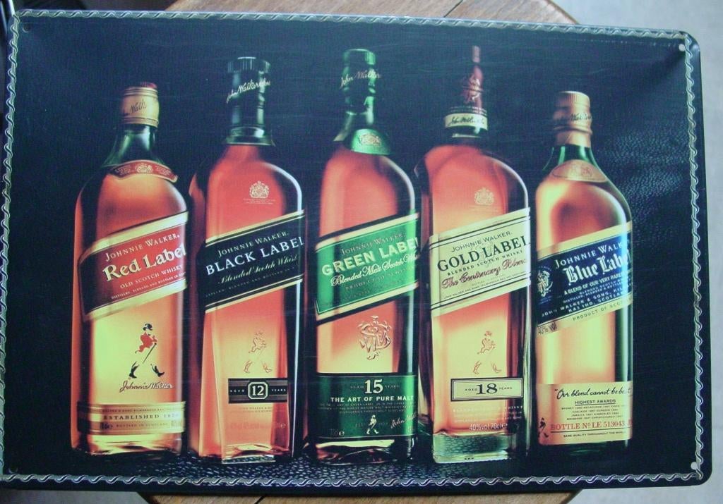 JOHNNIE WALKER REKLAME -METAAL-, Collections, Marques & Objets publicitaires, Enlèvement ou Envoi
