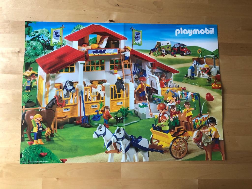 Affiche Playmobil écurie, Enlèvement ou Envoi, Utilisé