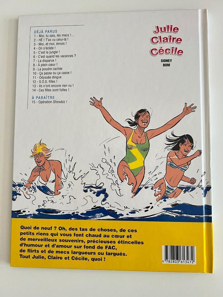 BD Julie, Claire, Cécile Ces filles sont folles !, Livres, Une BD, Utilisé, Sidney et Bom, Enlèvement ou Envoi