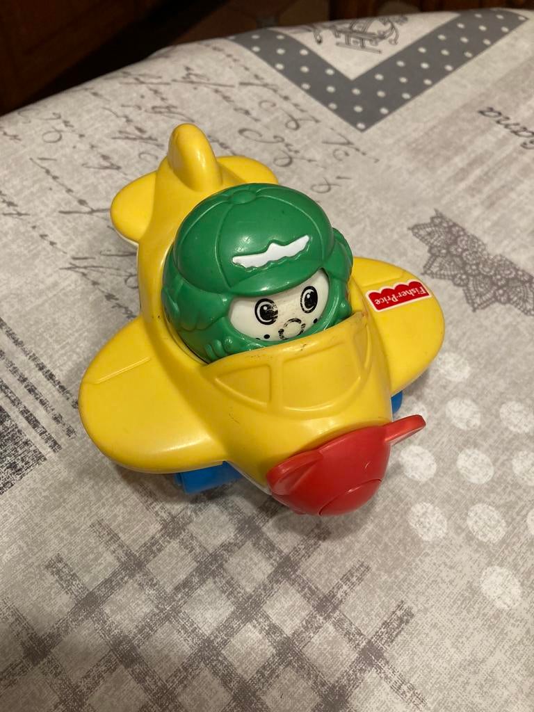Avion Fisherprice avec tête de pilote roulante 1995, Enlèvement ou Envoi, Utilisé, Voiture ou Véhicule