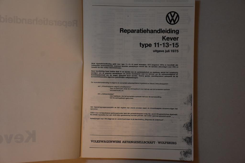 Reparatiehandleiding Kever, Ophalen of Verzenden