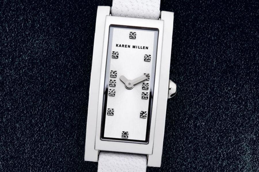 NIEUW Horloge Karen Millen kristallen steentjes DAMESHORLOGE, Enlèvement ou Envoi, Neuf